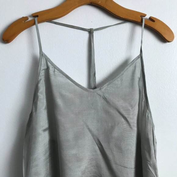 Chan Luu Gray Camisole T Back Tank Top Womens L - Picture 2 of 9